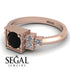 Square Black Diamond Engagement Ring - Samara No. 8 image 3
