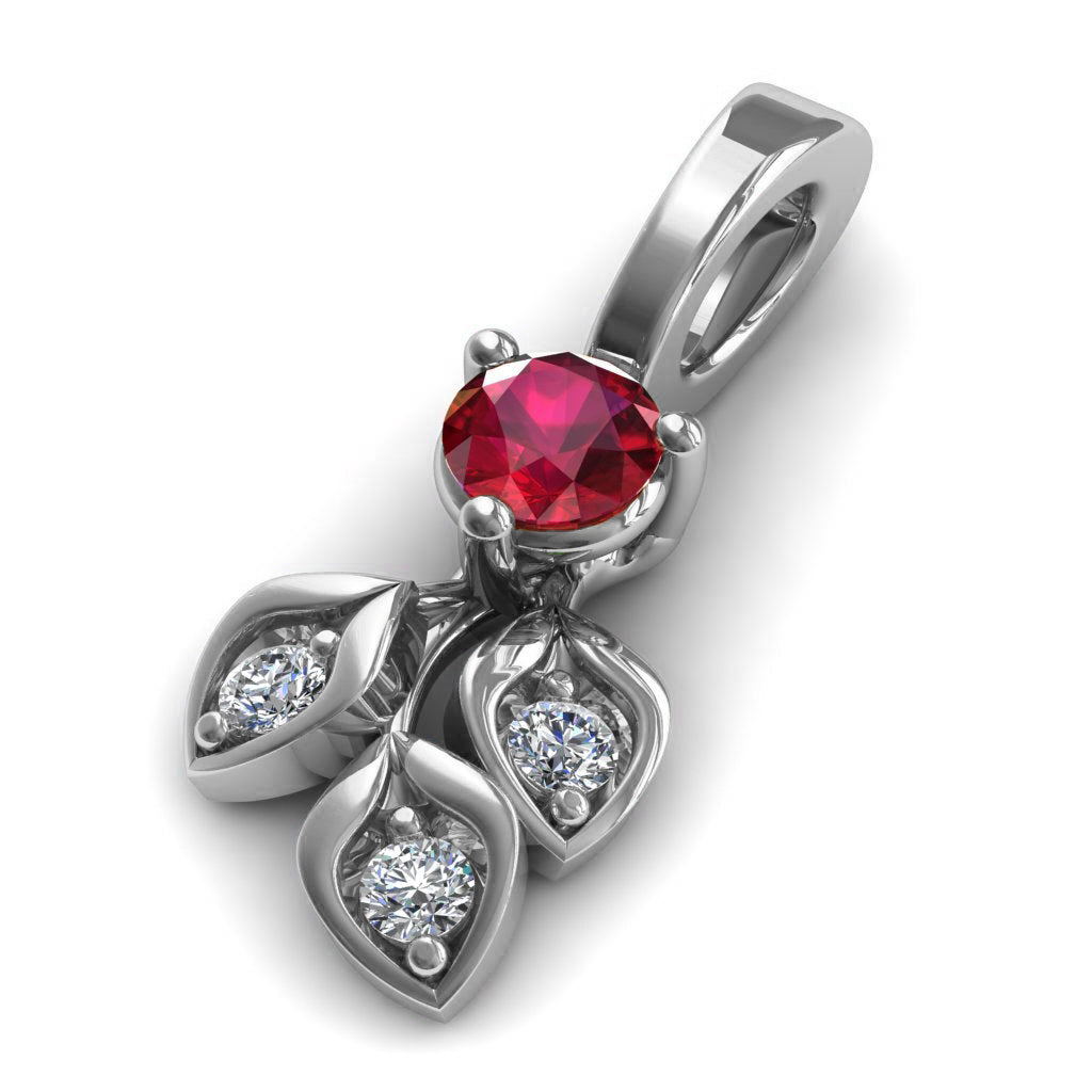 Leaves All Around Diamond Pendant- Sydney no. 9