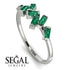 Thin Baguette Emerald Ring - Juliette No. 6 image 2