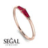 Thin Baguette Ruby Ring - Julianna No. 11 image 6