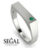 Thin Signature Band With Emerald - Norah No. 6 image 2