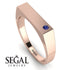 Thin Signature Band With Sapphire - Norah No. 14 image 2