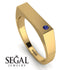 Thin Signature Band With Sapphire - Norah No. 13 image 2