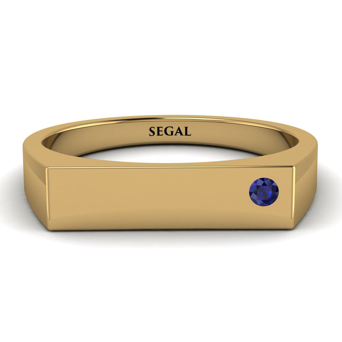 Thin Signature Band With Sapphire - Norah No. 13