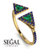 Triangle Emerald Open Ring - Nevaeh No. 64 image 2