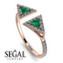 Triangle Emerald Open Ring - Nevaeh No. 5 image 2