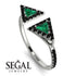Triangle Emerald Open Ring - Nevaeh No. 36 image 2