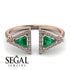 Triangle Emerald Open Ring - Nevaeh No. 5 image 10