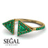 Triangle Emerald Open Ring - Nevaeh No. 19 image 3