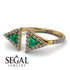Triangle Emerald Open Ring - Nevaeh No. 4 image 3