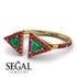 Triangle Emerald Open Ring - Nevaeh No. 49 image 3