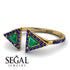 Triangle Emerald Open Ring - Nevaeh No. 64 image 3