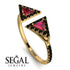 Triangle Ruby Open Ring - Nevaeh No. 40 image 2