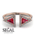 Triangle Ruby Open Ring - Nevaeh No. 11 image 10