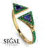 Triangle Sapphire Open Ring - Nevaeh No. 28 image 2