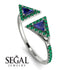 Triangle Sapphire Open Ring - Nevaeh No. 30 image 2
