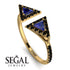 Triangle Sapphire Open Ring - Nevaeh No. 43 image 2