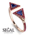 Triangle Sapphire Open Ring - Nevaeh No. 59 image 2