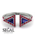 Triangle Sapphire Open Ring - Nevaeh No. 60 image 10