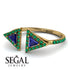 Triangle Sapphire Open Ring - Nevaeh No. 28 image 3