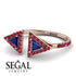 Triangle Sapphire Open Ring - Nevaeh No. 59 image 3