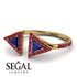 Triangle Sapphire Open Ring - Nevaeh No. 58 image 3