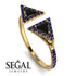 Triangle Black Diamond Open Ring - Nevaeh No. 67 image 2