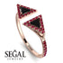 Triangle Black Diamond Open Ring - Nevaeh No. 53 image 2