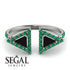 Triangle Black Diamond Open Ring - Nevaeh No. 24 image 10