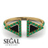 Triangle Black Diamond Open Ring - Nevaeh No. 22 image 10