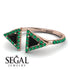 Triangle Black Diamond Open Ring - Nevaeh No. 23 image 3
