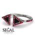 Triangle Black Diamond Open Ring - Nevaeh No. 54 image 3