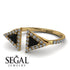 Triangle Black Diamond Open Ring - Nevaeh No. 7 image 3