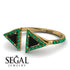 Triangle Black Diamond Open Ring - Nevaeh No. 22 image 3