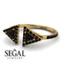 Triangle Black Diamond Open Ring - Nevaeh No. 37 image 3