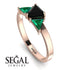 Triangle Black Diamond Engagement Ring - Molly No. 23 image 10