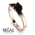 Triangle Black Diamond Engagement Ring - Molly No. 38 image 10