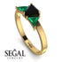 Triangle Black Diamond Engagement Ring - Molly No. 22 image 10