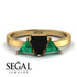 Triangle Black Diamond Engagement Ring - Molly No. 22 image 2