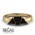 Triangle Black Diamond Engagement Ring - Molly No. 37 image 2
