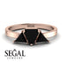 Triangle Black Diamond Engagement Ring - Molly No. 38 image 2