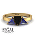Triangle Black Diamond Engagement Ring - Molly No. 67 image 2