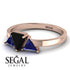 Triangle Black Diamond Engagement Ring - Molly No. 68 image 3