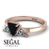 Triangle Black Diamond Engagement Ring - Molly No. 8 image 3