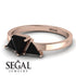 Triangle Black Diamond Engagement Ring - Molly No. 38 image 3