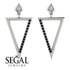 Triangle Black Diamond Stud Earrings - Amiyah No. 9 image 10