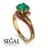 Twist Shank Emerald Engagement Ring - Maria No. 49 image 10