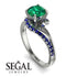 Twist Shank Emerald Engagement Ring - Maria No. 66 image 10