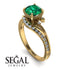 Twist Shank Emerald Engagement Ring - Maria No. 4 image 10