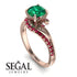 Twist Shank Emerald Engagement Ring - Maria No. 50 image 10